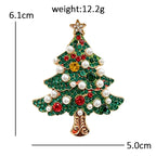 PENDRA Noelina Pearl Rhinestone Christmas Tree Brooch