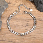 PENDRA Textured Figaro Bracelet