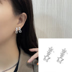PENDRA Silver Stamp Star Earrings
