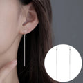PENDRA Silver Tassel Chain Earrings