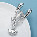 PENDRA Crystal Lobster Rhinestone Animal Brooch