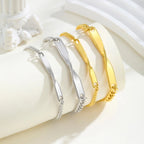 Simple Couple Bracelets for Women Men,Waterproof Stainless Steel Adjustable Mobius Bracelet,Anniversary Birthday Gift