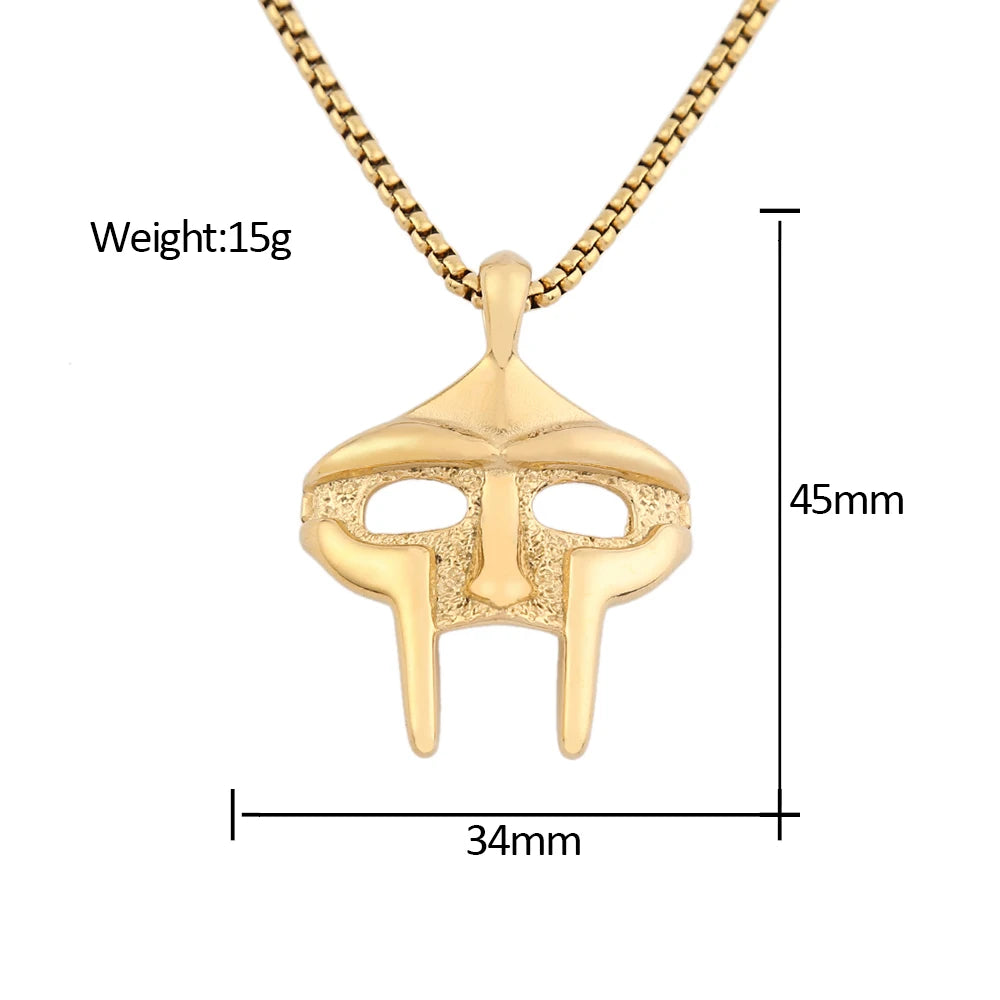 PENDRA MFDOOM Punk Mask Pendant Necklace