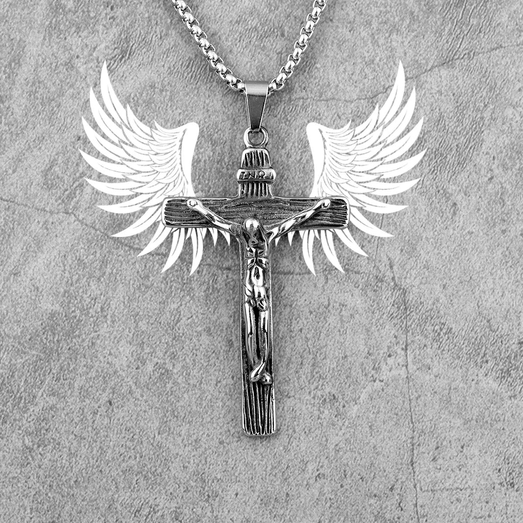 PENDRA Wrenlith Cross Charm Necklace