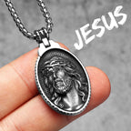 PENDRA Jesus Angel Virgin Steel Necklace