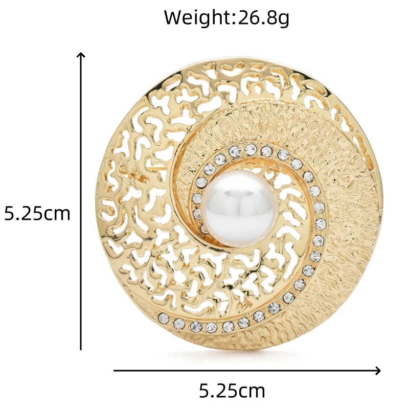 PENDRA PearlShell Round Pearl Shell Brooch