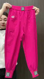 Fashion Summer Harem Pants Female 2025 New Letter Women's Sports Pants Quick Dry Tie Feet Elastic Waist Casual Trousers