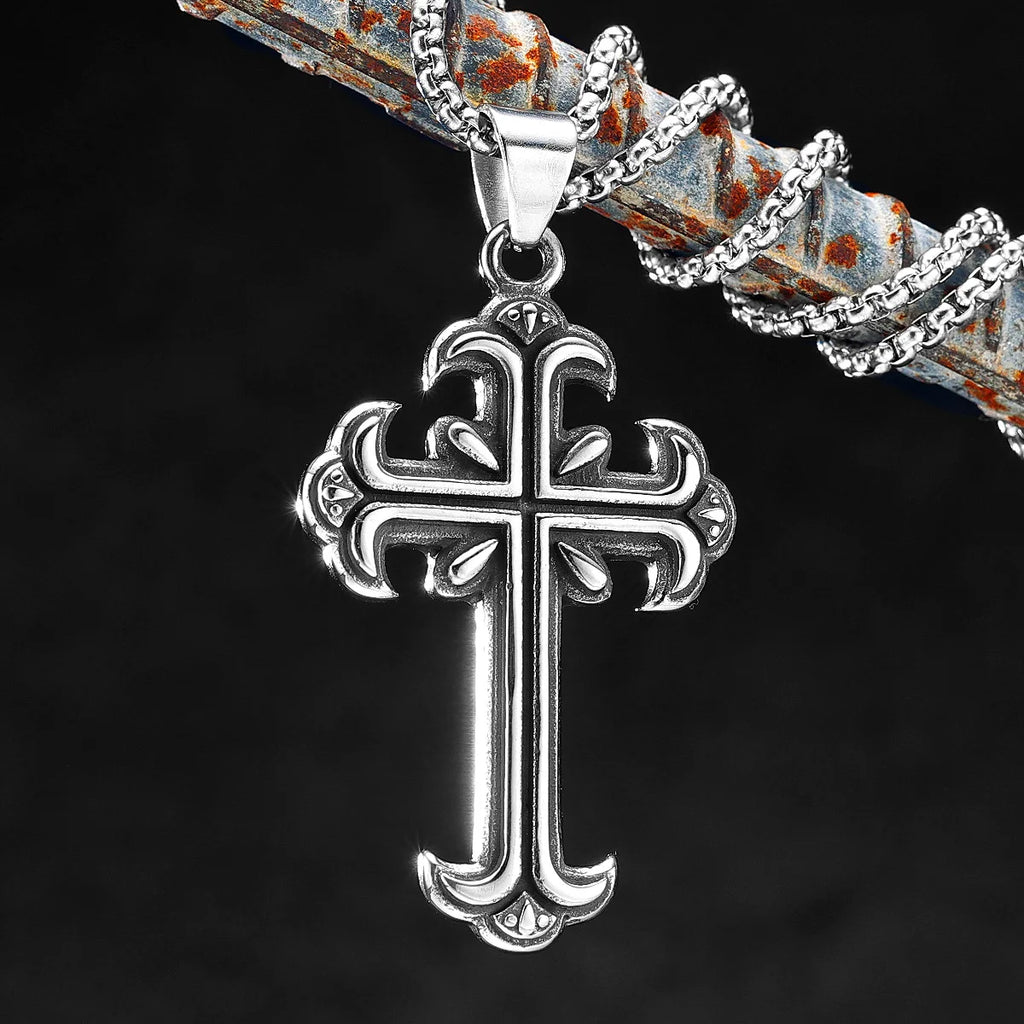 PENDRA Religion Cross Steel Necklace