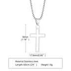 PENDRA Cross Plain Pendant Necklace