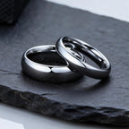 Engrave Tungsten Carbide Wedding Ring for Men Women,Scratch Resistant Waterproof Custom Ring,Valentine's Day Gift