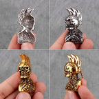 Gothic Rules Skull Punk Rock Hiphop Men Necklaces Pendants Chain for Boy Male Stainless Steel Jewelry Creativity Gift Wholesale