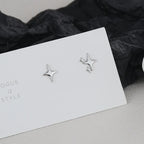 PENDRA Silver Gold Stamp Earrings