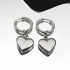 Stainless Steel Y2K Trendy Heart Hoop Earrings For Women Egirl Sweet Cool Circle Earings Punk Jewelry Gift EZZZ796-6SRS06