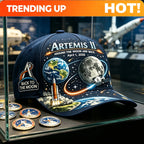 Four Great Astronauts Commemorative Hat - Space Program Suitable for Independence Day, Lightweight Buckle Closure for Themed