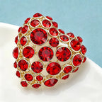 PENDRA Amoria Cute Rhinestone Heart Brooch