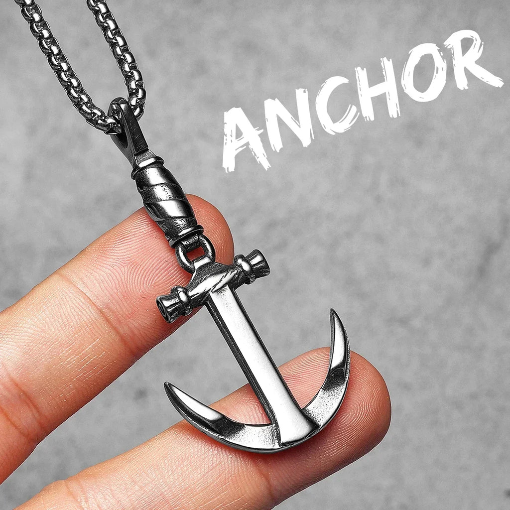 PENDRA Anchor Steel Necklace