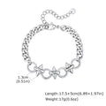 Punk Men's Rivet Chain Bracelet,Never Fade Stainless Steel Adjustable Wristband,Hip Hop Jewelry Gift