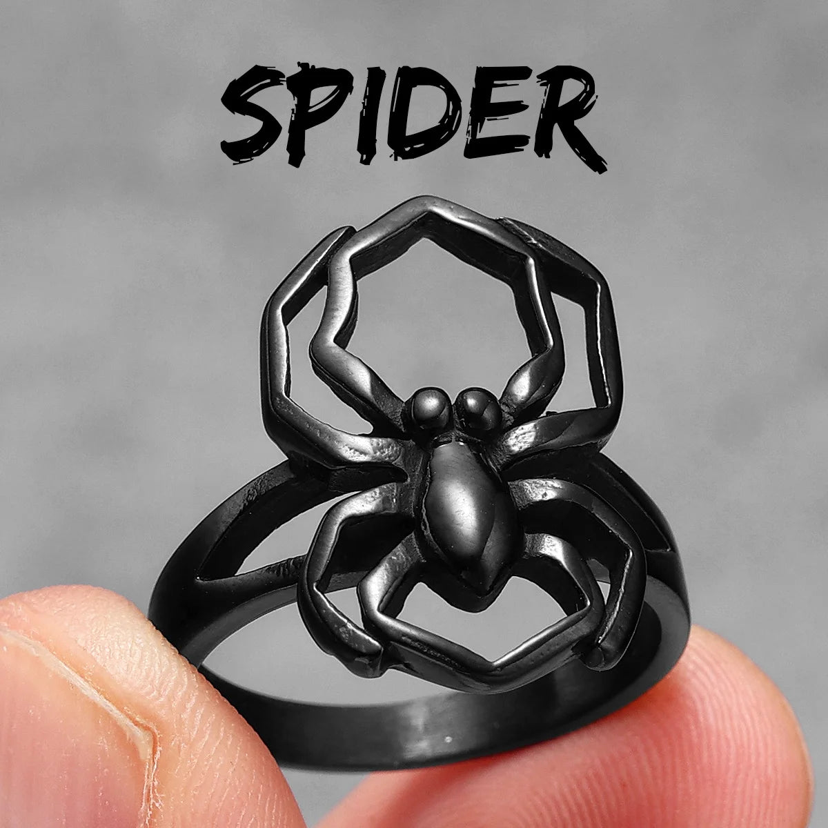 PENDRA Spider Stuff Steel Ring