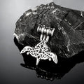 PENDRA Crow Rune Celtic Necklace