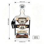 Route 66 100th Anniversary Gas Pump Shaped Whiskey Decanter 400ml Lead Free Crystal Liquor Bottle Retro American Road Culture