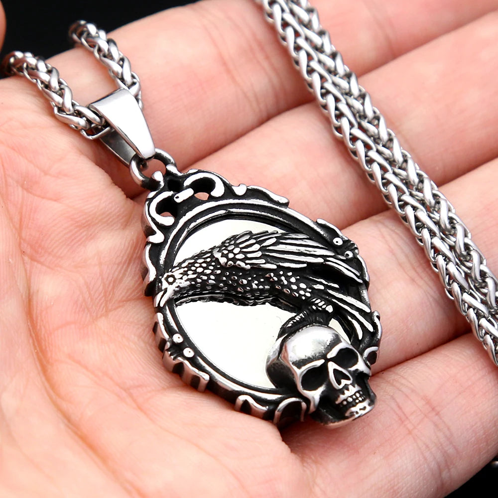 PENDRA Magicmirror Gothic Skull Magic Mirror Pendant