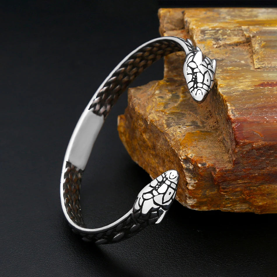 PENDRA Twin Serpent Adjustable Cuff Bracelet