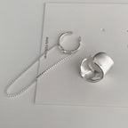 PENDRA Silver Tassel Ear Accessory