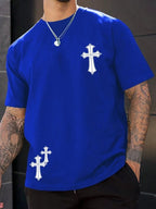 PENDRA Religious Print Cross Short-Sleeve T-Shirt