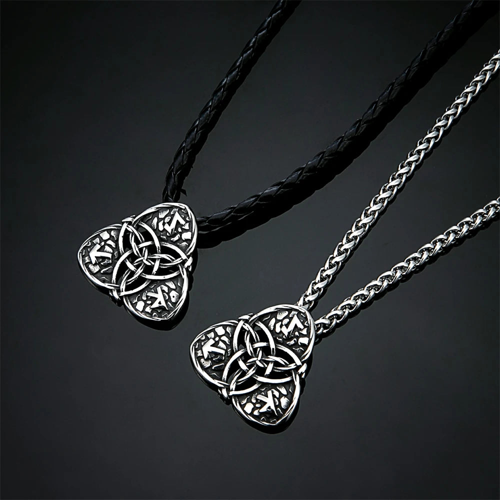 PENDRA Celtic Knot Rune Norse Necklace