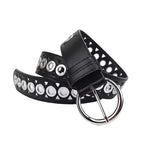 PENDRA Celesaya Leather Rivet Studded Gothic Belt