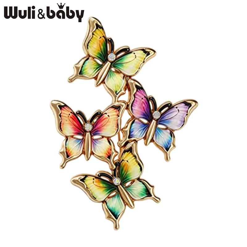 PENDRA Lines Of Butterflies Brooch