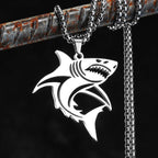 PENDRA Great Shark Sweater Steel Necklace