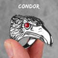 PENDRA Rock Crow Bird Steel Ring