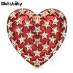 PENDRA Big Stars Heart Brooch