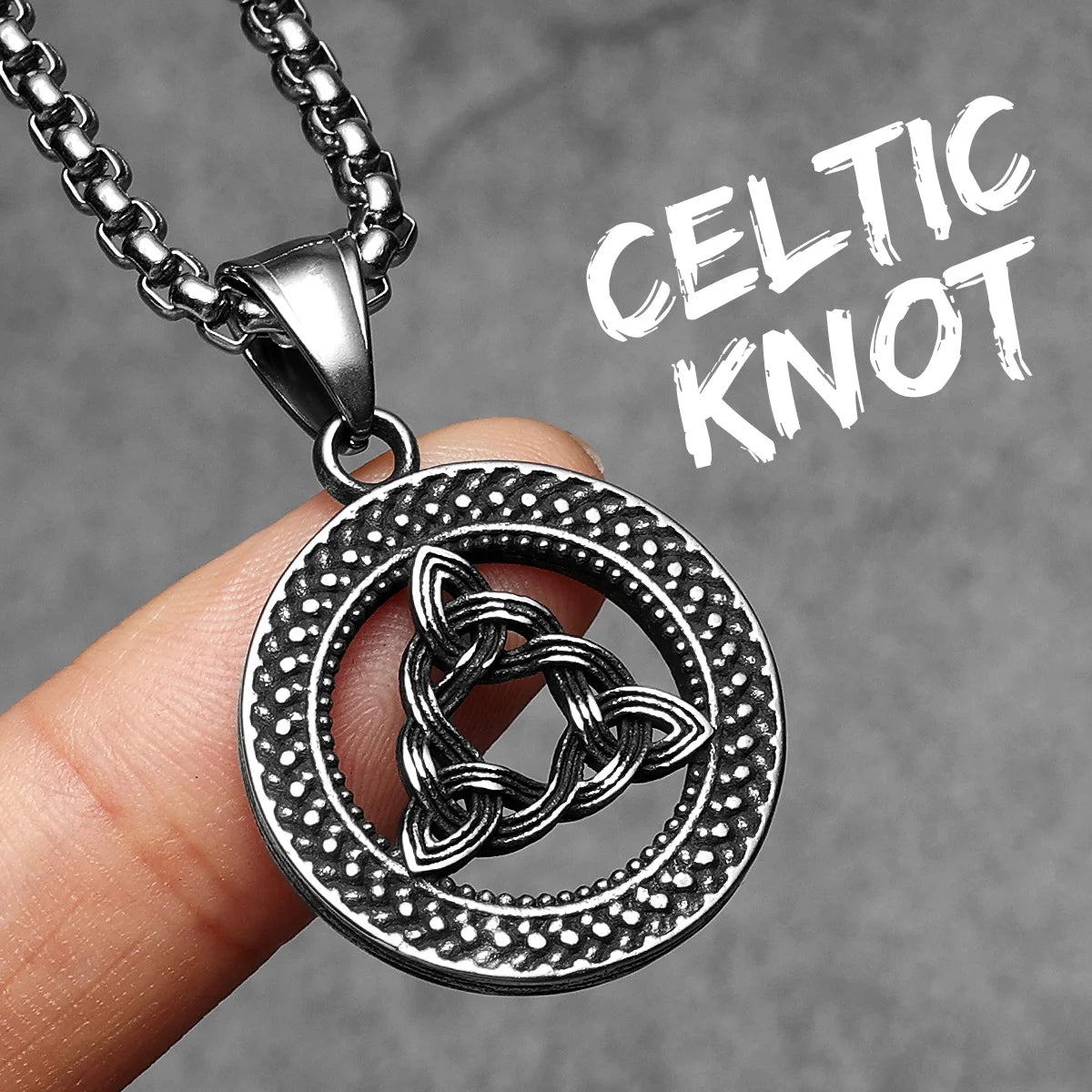 Viking Celtic Knot Odian Men Necklaces Stainless Steel Pendant Chain Women Punk Fashion Jewelry New Accessories Gifts Wholesale