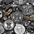 PENDRA Motorcycle Rider Route66 Steel Necklace