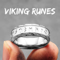 PENDRA Runes Rock Stranger Steel Ring