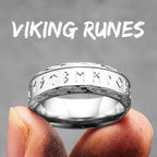 PENDRA Runes Rock Stranger Steel Ring