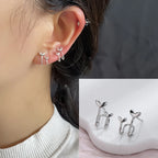 PENDRA Silver Stamp Star Earrings
