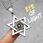 PENDRA Star David Masonic Steel Necklace