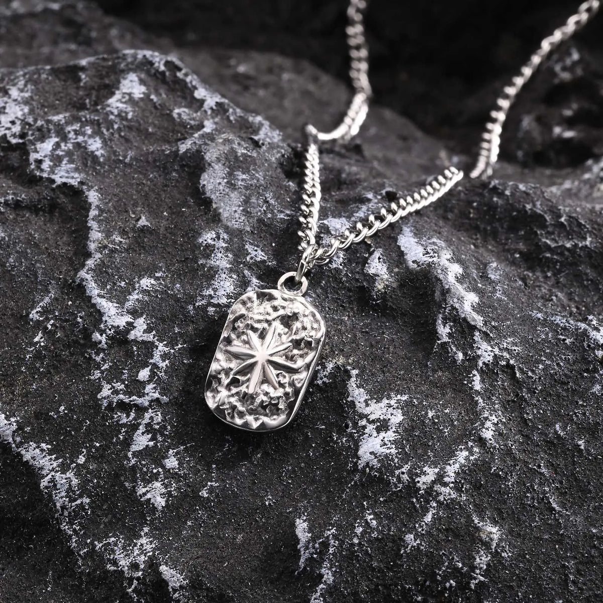 PENDRA Dog Hammered Dog Tag Necklace