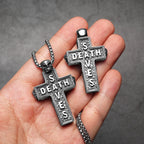 PENDRA Death Saves Skull Steel Necklace