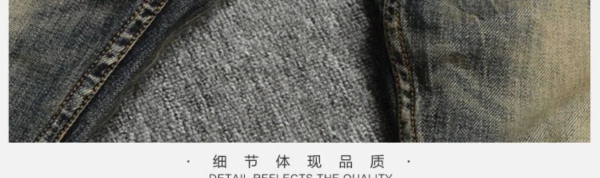MEN FASHION Korean Style Clothes Brushed Fleece Denim Cargo Vintage Winter Straight Slim Luxury Streetwear 90s Trousers for Men