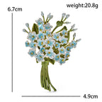 PENDRA Bouquetta 3-Color Enamel Flower Bouquet Brooch