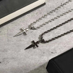 Punk Sword Pendant Necklace for Men,Stainless Steel Small Sword Pendant,Simple Birthday Gift for Son BBF