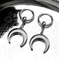 Hip Hop Moon Hoop Earrings Vintage Minimalist Metal C Shape Women Girls Stainless Steel Fashion Punk Rock Ear Rings Jewelry
