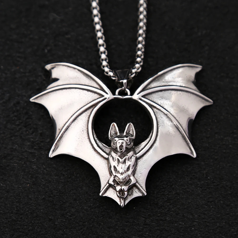 PENDRA Batwing Punk Bat Pendant Necklace