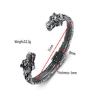 PENDRA Tigercrown Viking Double Tiger Head Bracelet