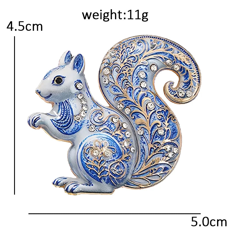 PENDRA Porcelain Animal Collection Brooch