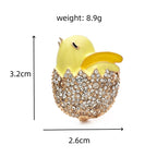 PENDRA Little Chicken In Egg Brooch